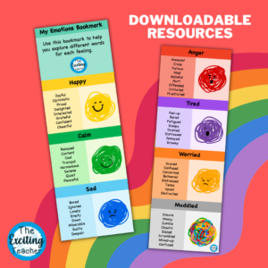 Emotions Synonyms Bookmark Scribbles Crew by Exciting Teacher