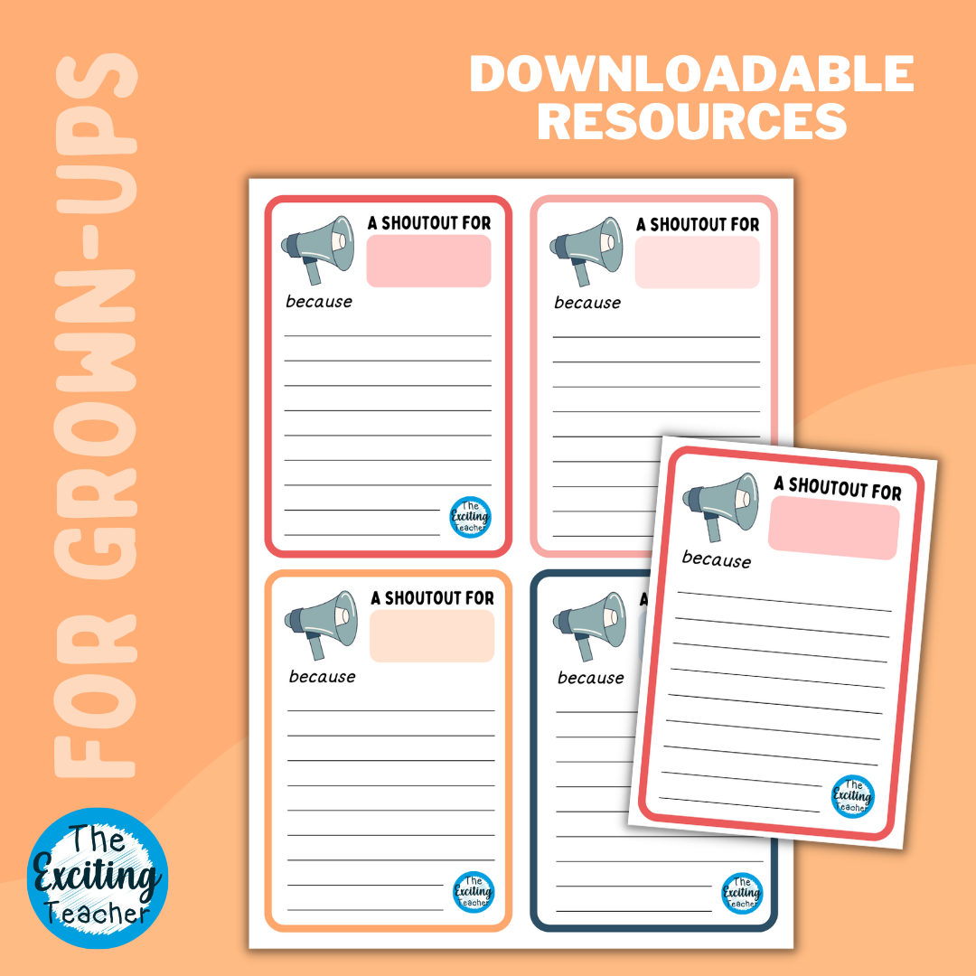 Staff Wellbeing Staff Shoutouts Affirmations Celebration Cards by Exciting Teacher