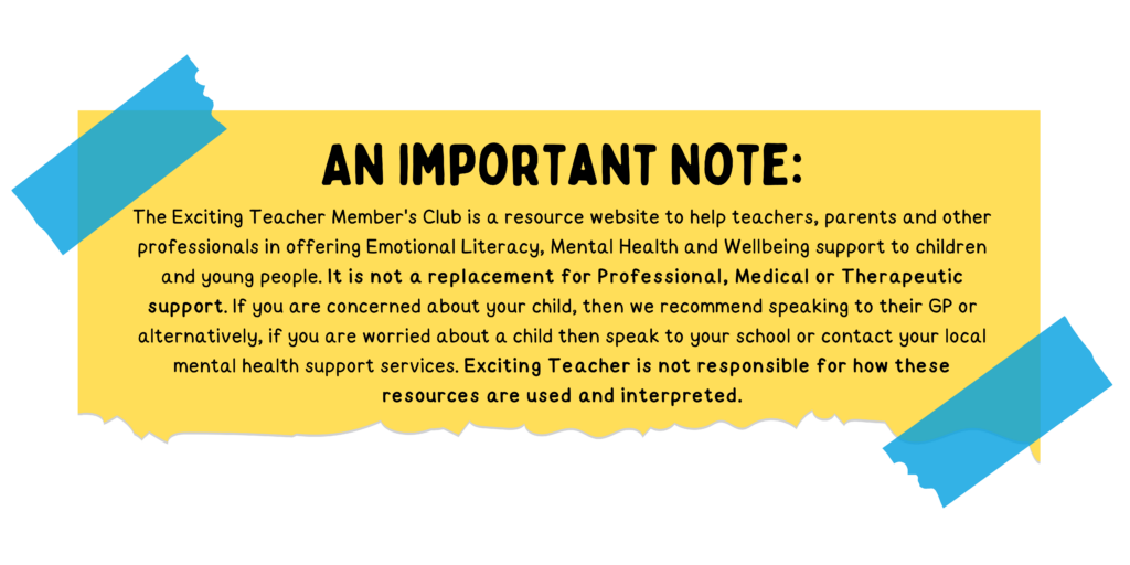 An important note Exciting Teacher Disclaimer