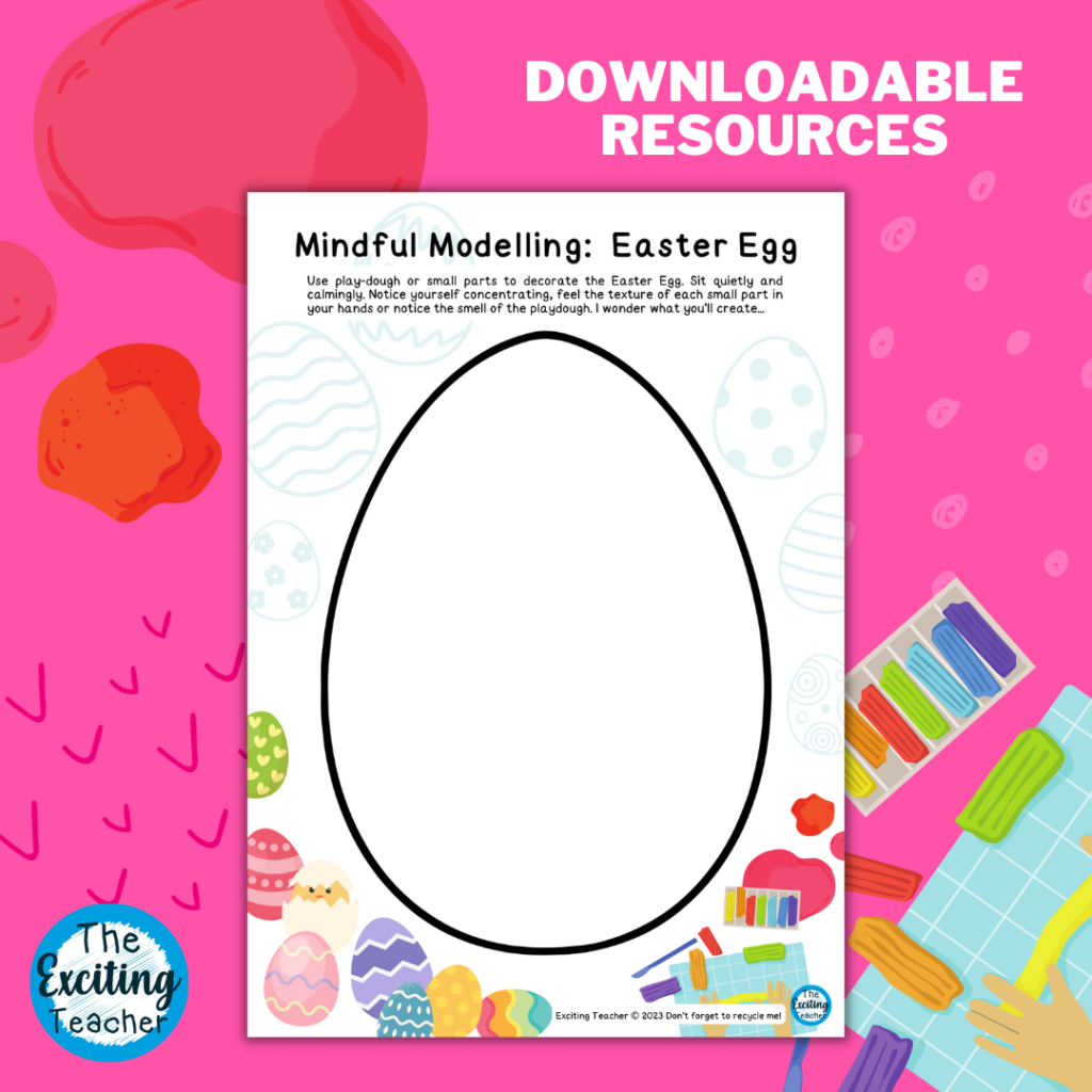 Mindful Modelling Design an Easter Egg Fine-Motor Playdoh Small Parts Play Mat by Exciting Teacher