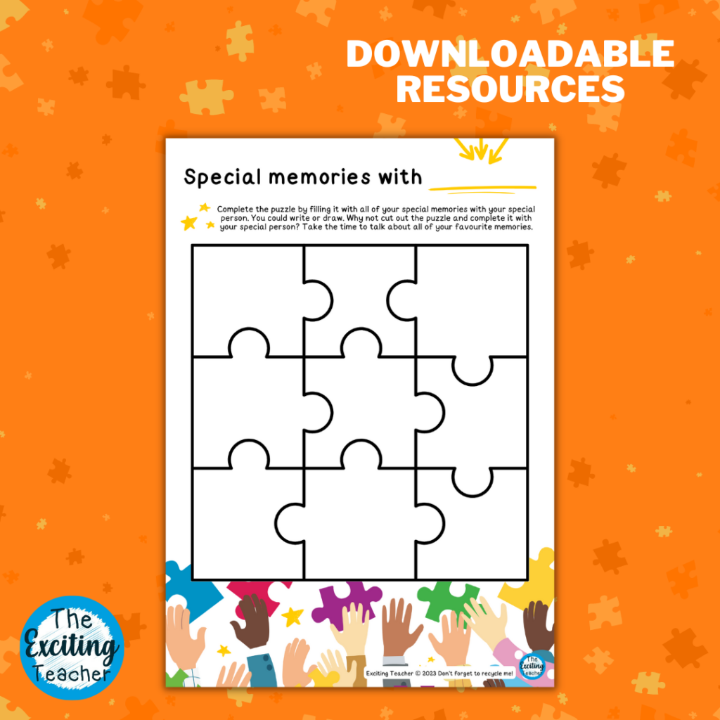 Special memories with my Special Person Jigsaw Puzzle Activity by Exciting Teacher
