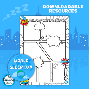 My Bedtime Routine Comic Strip Sleep Hygiene for Children by Exciting Teacher