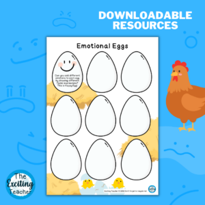 Emotional Eggs Facial Expressions Activity for Children by Exciting Teacher.