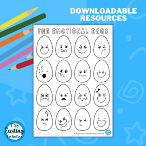 The Emotional Eggs Mindfulness Colouring Sheet by Exciting Teacher