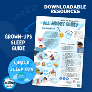 All About Sleep Guide for Grown-Ups to Support Adult Sleep Hygiene and Children's Sleep Hygiene by Exciting Teacher