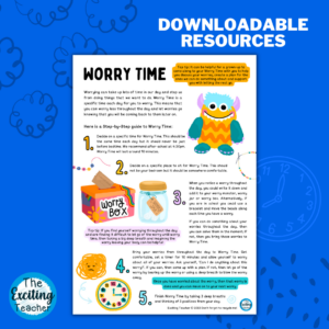 Worry Time Step By Step Guide for Children CBT inspired Resource by Exciting Teacher