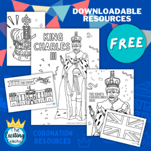King Charles III Coronation Colouring In Mindfulness Sheets for Children by Exciting Teacher