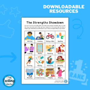 Strengths Showdown Ranking Strengths and Weaknesses Sorting Activity for Children by Exciting Teacher