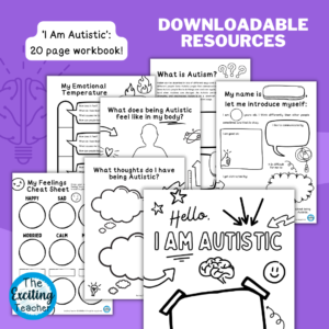I Am Autistic Autism Workbook by Exciting Teacher