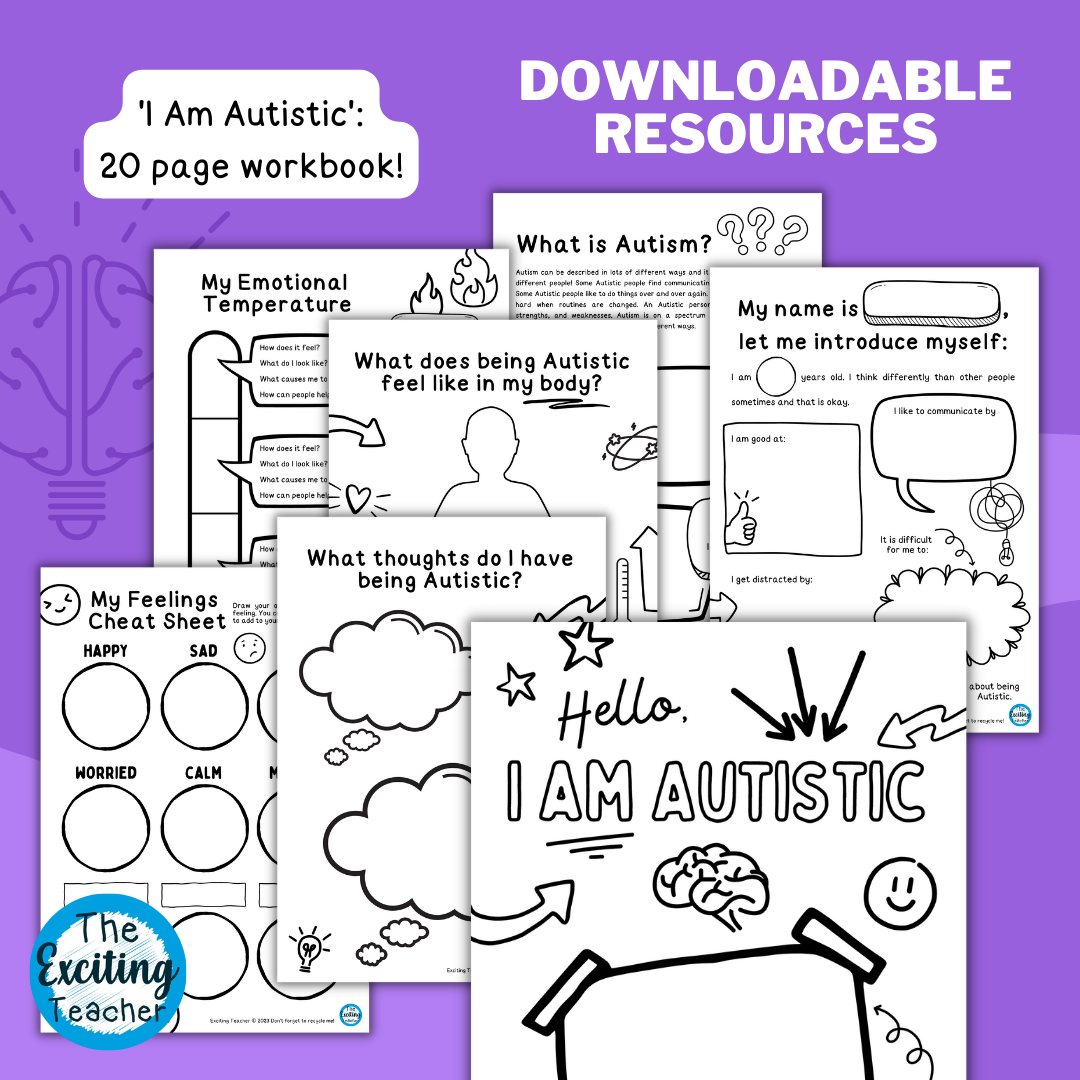 I Am Autistic Autism Workbook by Exciting Teacher