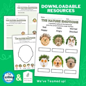 Nature Outdoor Learning Emotions and Feelings Activity Worksheet Play At The Treehouse Exciting Teacher Collaboration