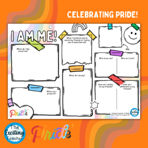 Proud to be Me Pride All About Me Sheet Resource by Exciting Teacher