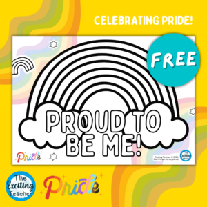 FREE: 'Proud to be Me': Colouring-In Rainbow Sheet Celebrating Pride Month