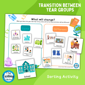 Transition Moving Year Groups Sorting Activity KS1 to KS2 by Exciting Teacher