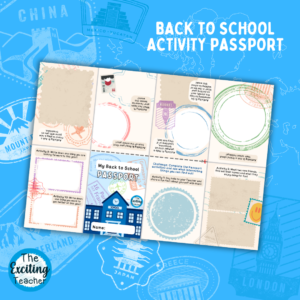 Back to School Passport First Week Settling In Activity by Exciting Teacher