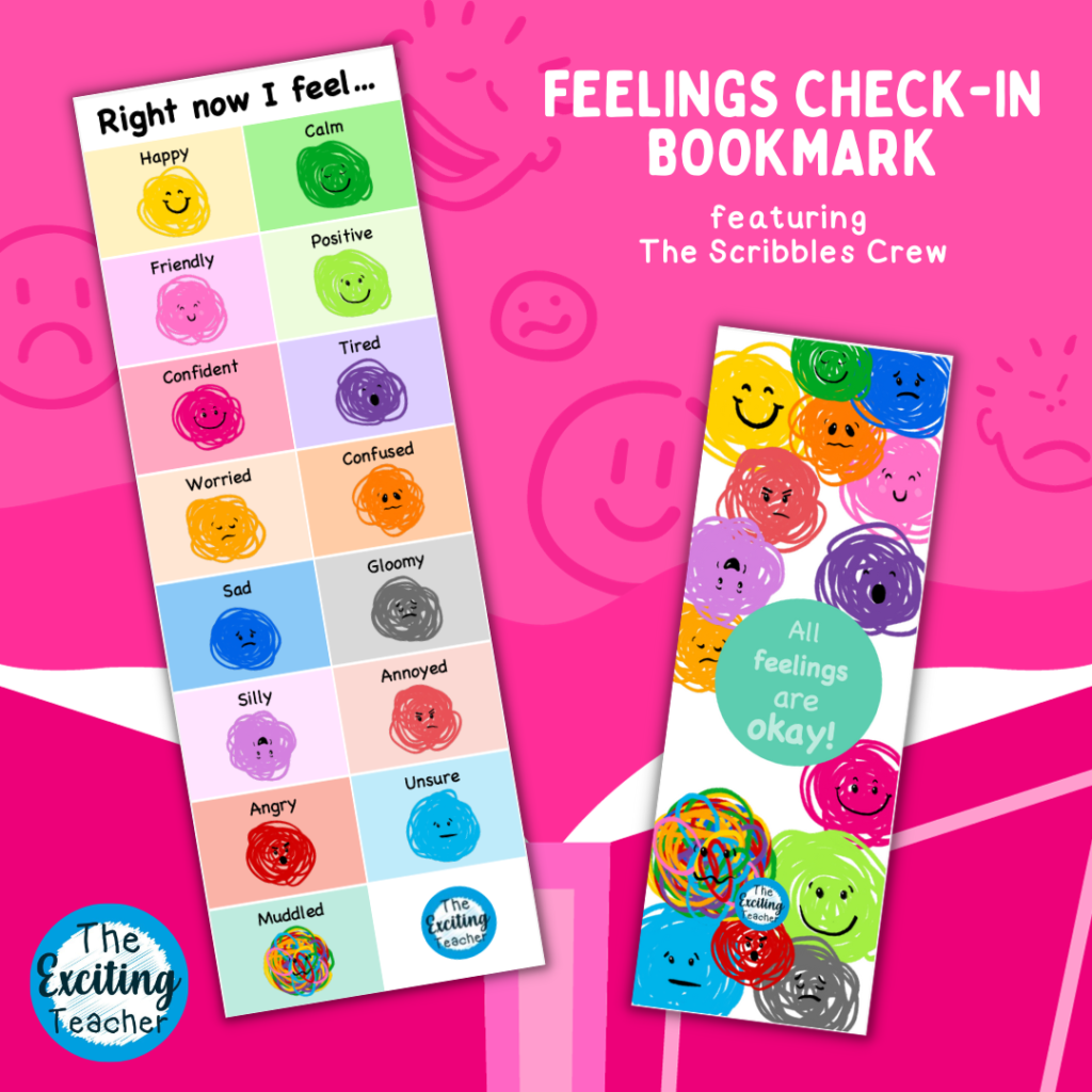 The Scribbles Crew Emotions Bookmark by Exciting Teacher