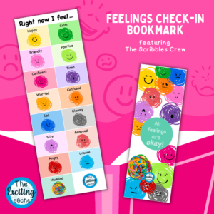 The Scribbles Crew Emotions Bookmark by Exciting Teacher