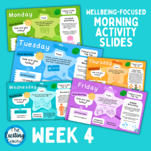 Week 4 Emotional Literacy and Wellbeing Focused Morning Activity Slides for Primary Children by Exciting Teacher
