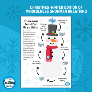 Snowman Mindful Breathing for Children by Exciting Teacher