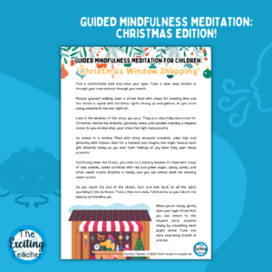 Christmas Window Shopping Guided Mindfulness Meditation for Children Christmas Editions by Exciting Teacher