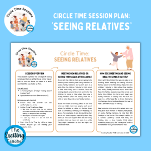 Seeing Relatives Circle Time Sessions Plans Christmas Edition by Exciting Teacher