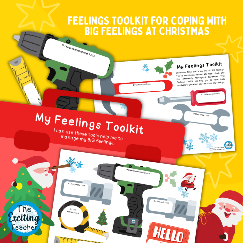My Feelings Toolkit Coping Strategies for BIG Feelings at Christmas for Children by Exciting Teacher