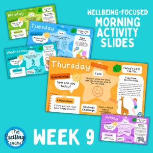 Week 9 Emotional Literacy and Wellbeing Focused Morning Activity Slides for Primary Children by Exciting Teacher
