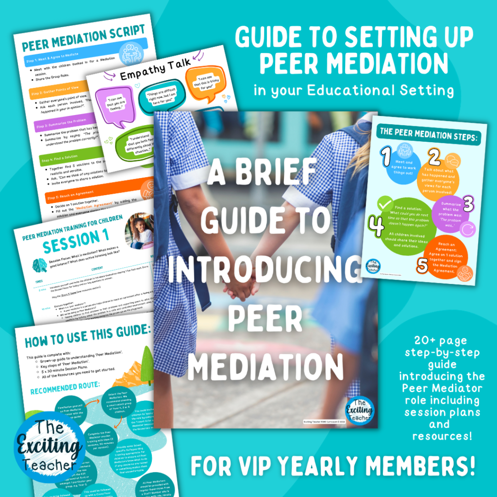 Peer Mediation Session Guide Pack by Exciting Teacher Curriculum 2023