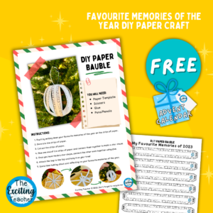 Advent: DIY Paper Baubles 'My Favourite Memories of 2023' Activity