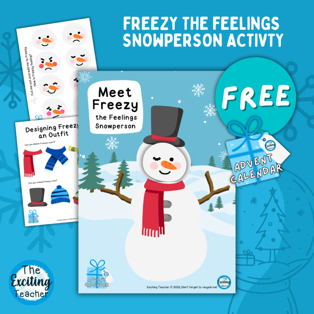 Advent: 'Freezy the Feelings Snowperson' Christmas Emotions Activity
