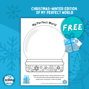 Advent: My Perfect World (Happy Place) Snowglobe Worksheet