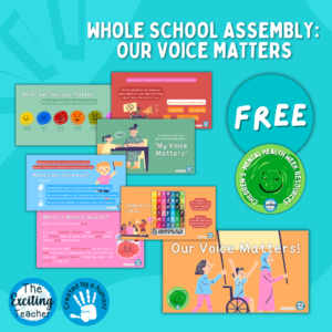 Our Voice Matters Whole School Assembly Slides - Children's Mental Health Week 2024 by Exciting Teacher