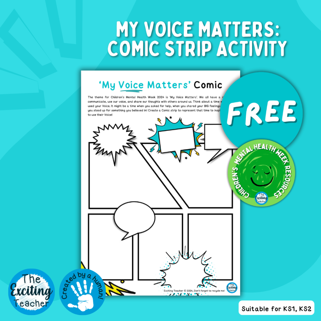 My Voice Matters Comic Strip Exploring Our Right to Communicate with Children by Exciting Teacher