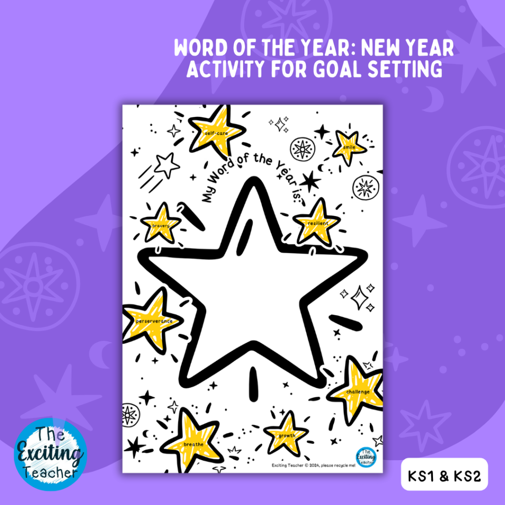 My Word of 2024 New Year Activity by Exciting Teacher
