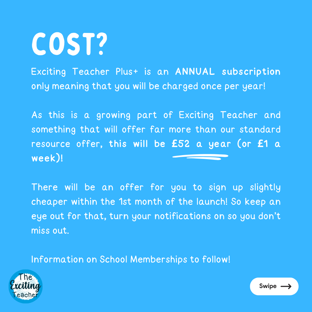 All About Exciting Teacher Plus+ Instagram Post