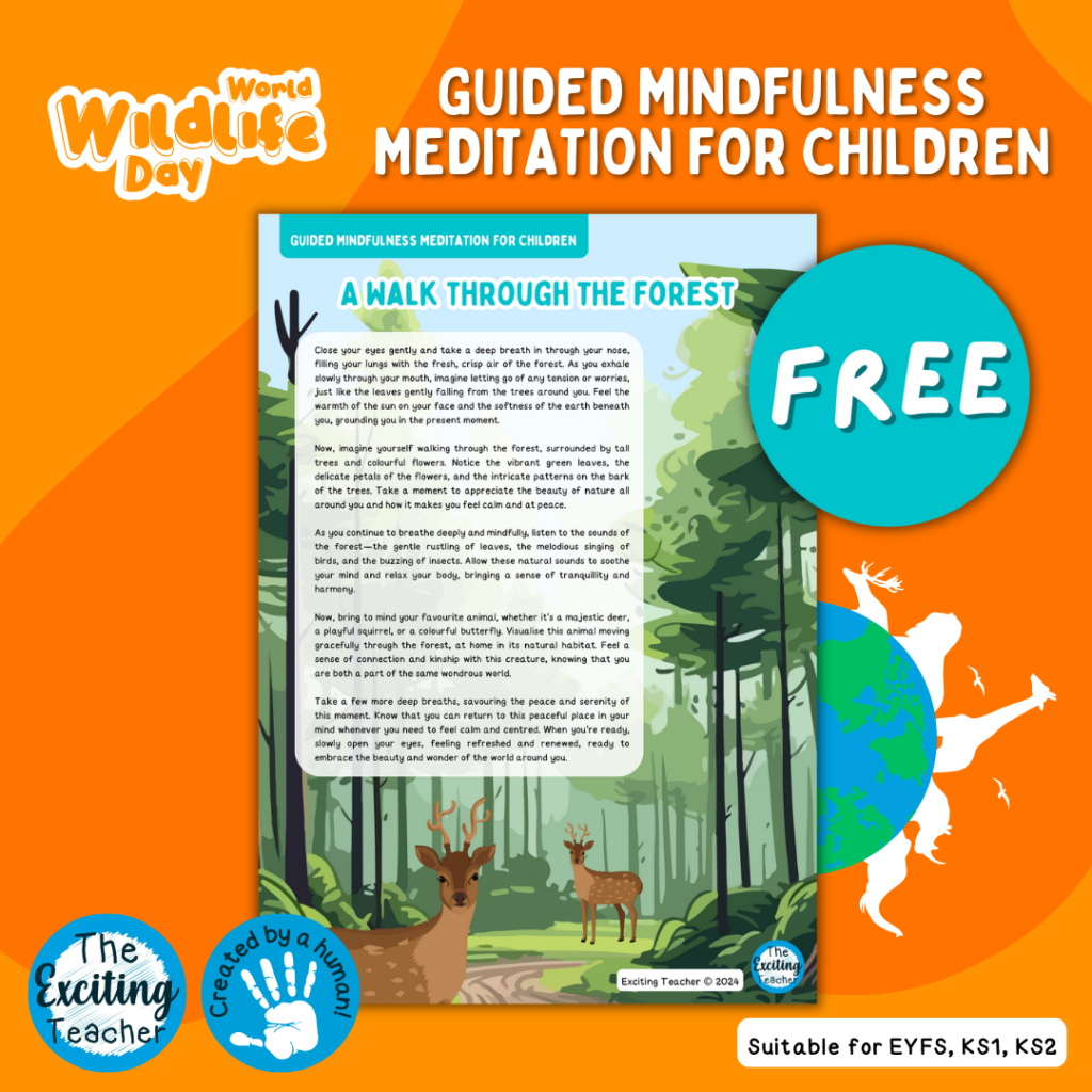 Guided Mindfulness Meditation for Children Walk Through the Forest by Exciting Teacher