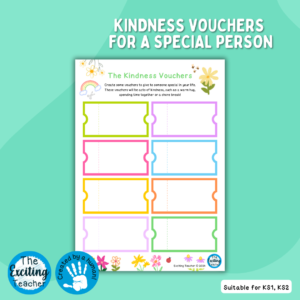 Kindness Vouchers Inspired by Special People in our Lives Mother's Day Activity for Children by Exciting Teacher