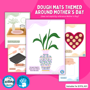 Dough Mats Themed Around Mother's Day EYFS KS1 Fine-Motor Skills Resource by Exciting Teacher