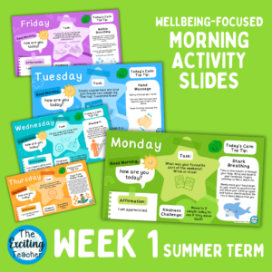Summer Term Week 1 Emotional Literacy and Wellbeing Focused Morning Activity Slides for Primary Children by Exciting Teacher
