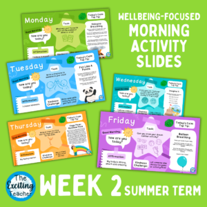 Summer Term Week 2 Emotional Literacy and Wellbeing Focused Morning Activity Slides for Primary Children by Exciting Teacher