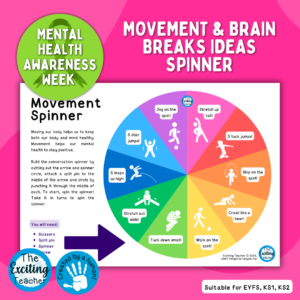 Movement Spinner Prompting Moving Our Body To Help Our Mental Health for Children by Exciting Teacher 2024 (1)