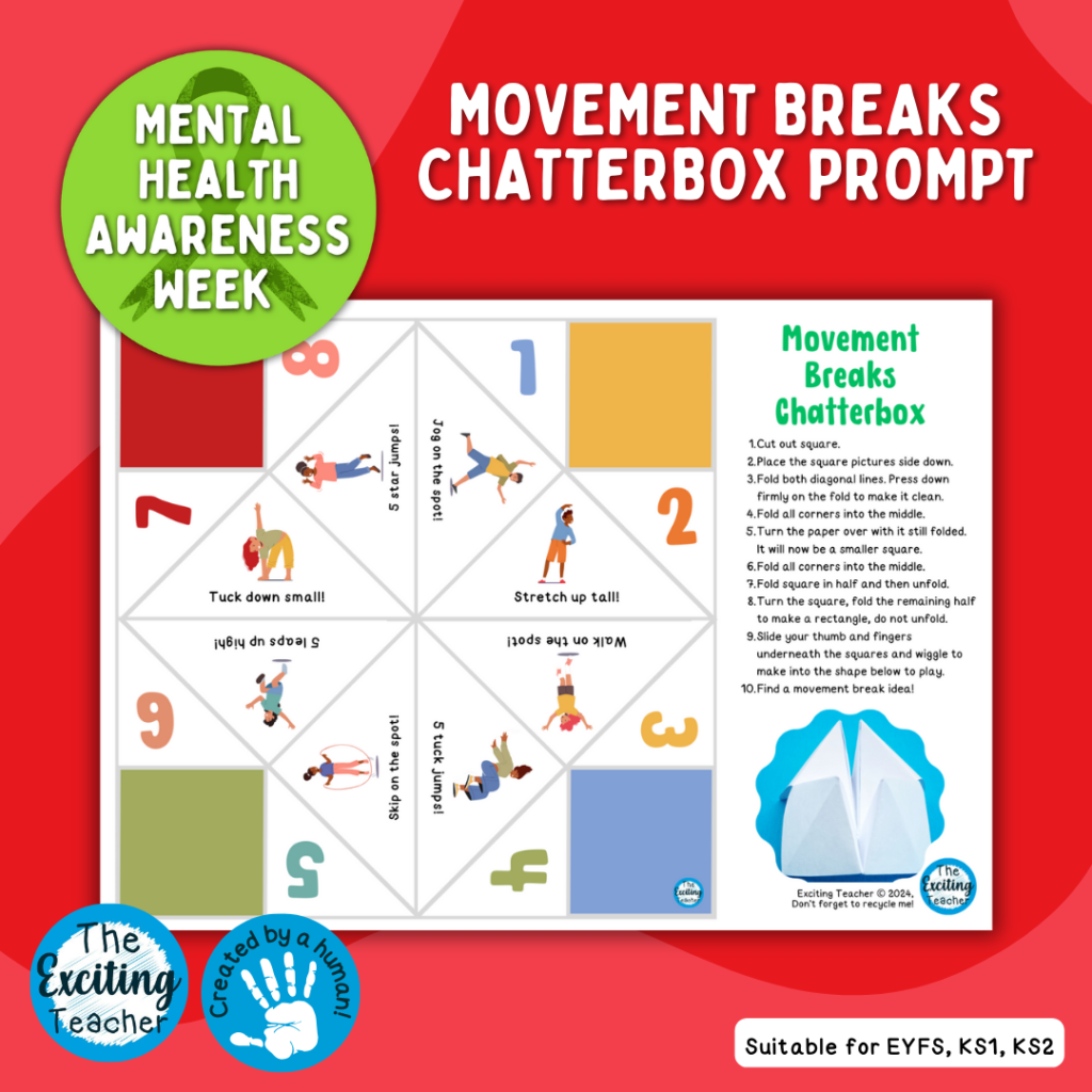 Movement Breaks Fortune Teller Chatterbox Exciting Teacher 2024
