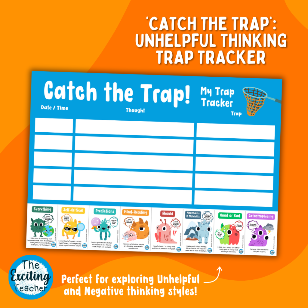 Catch the Trap My Trap Tracker Unhelpful Thinking Trap Activity by Exciting Teacher