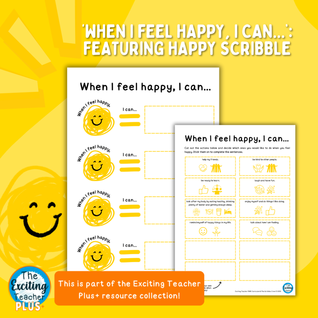 When I Feel Happy I Can Activity by Exciting Teacher