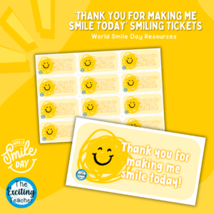Thank you for making me smile today! Smile Tokens by Exciting Teacher 2024